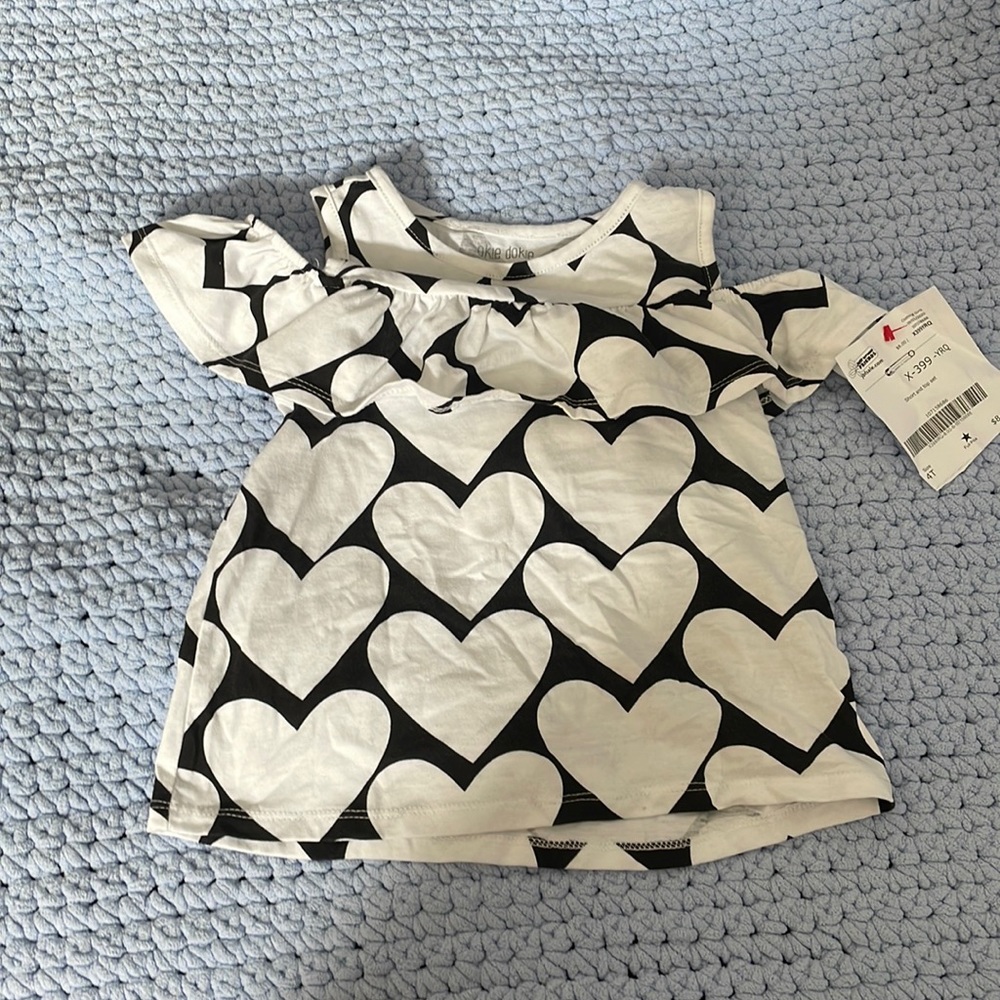 Heart Pattern Top With Jeggings